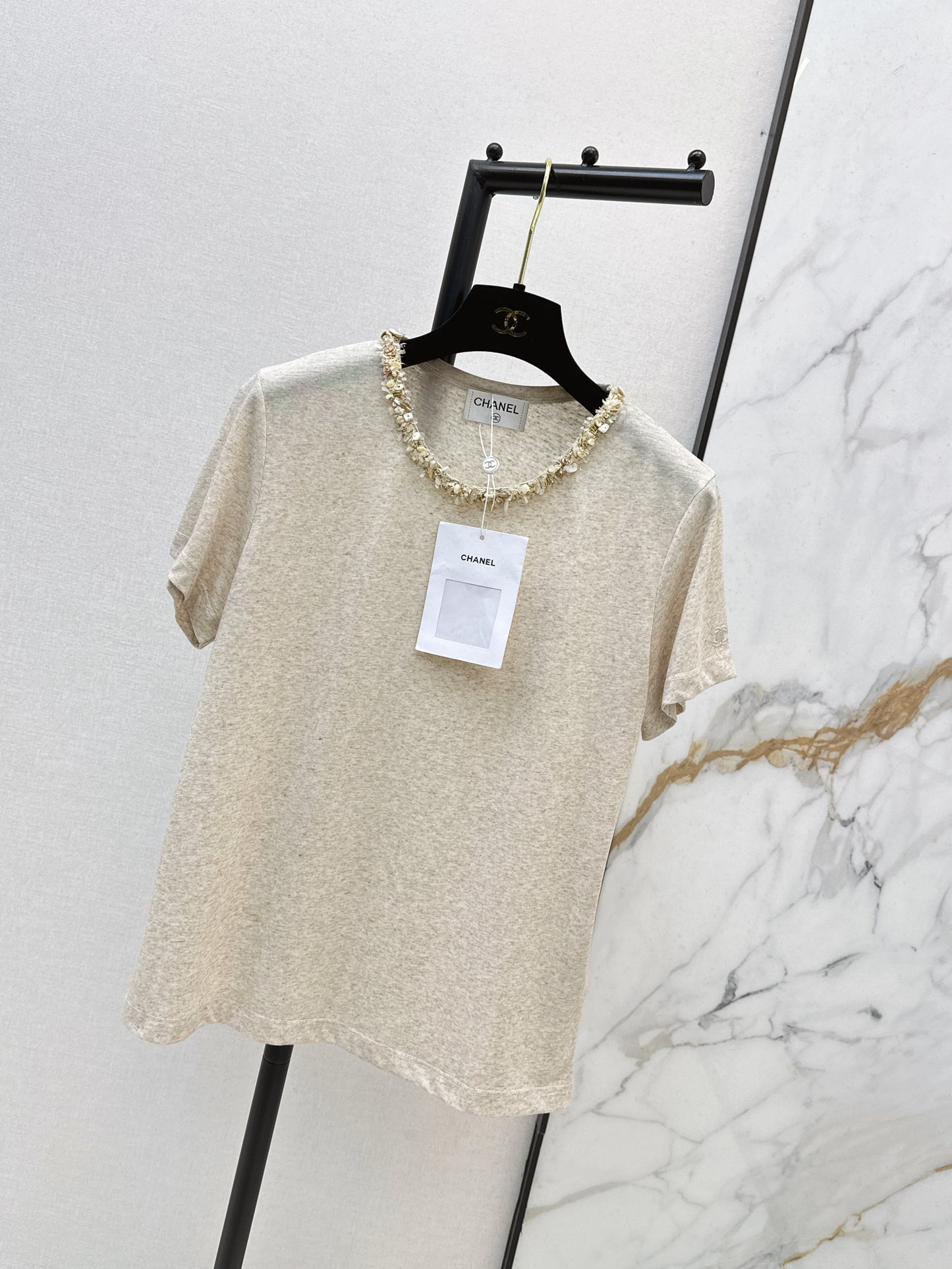 Hand-studded Rhinestone T-shirt