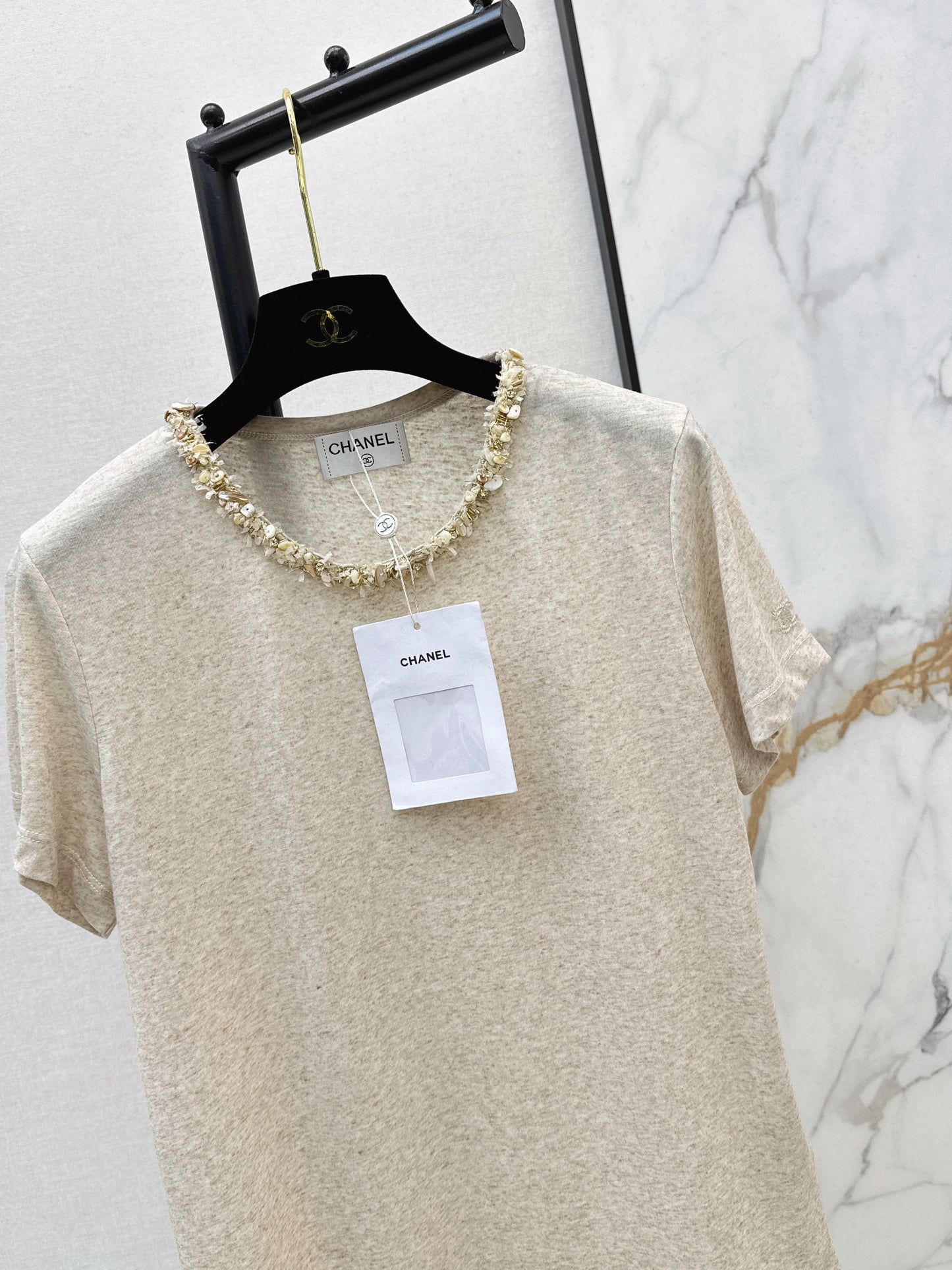 Hand-studded Rhinestone T-shirt