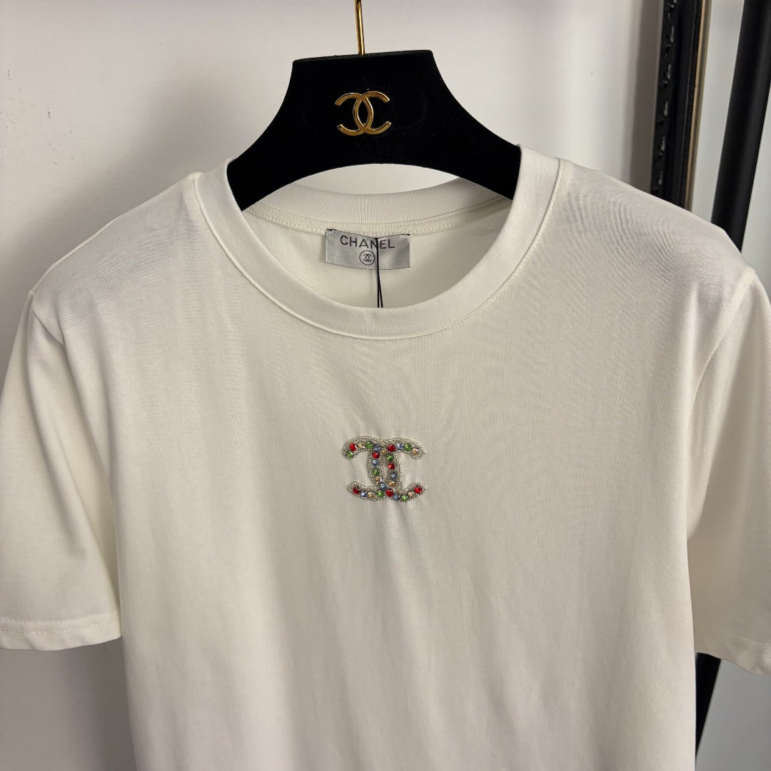 Beaded and studded T-shirt