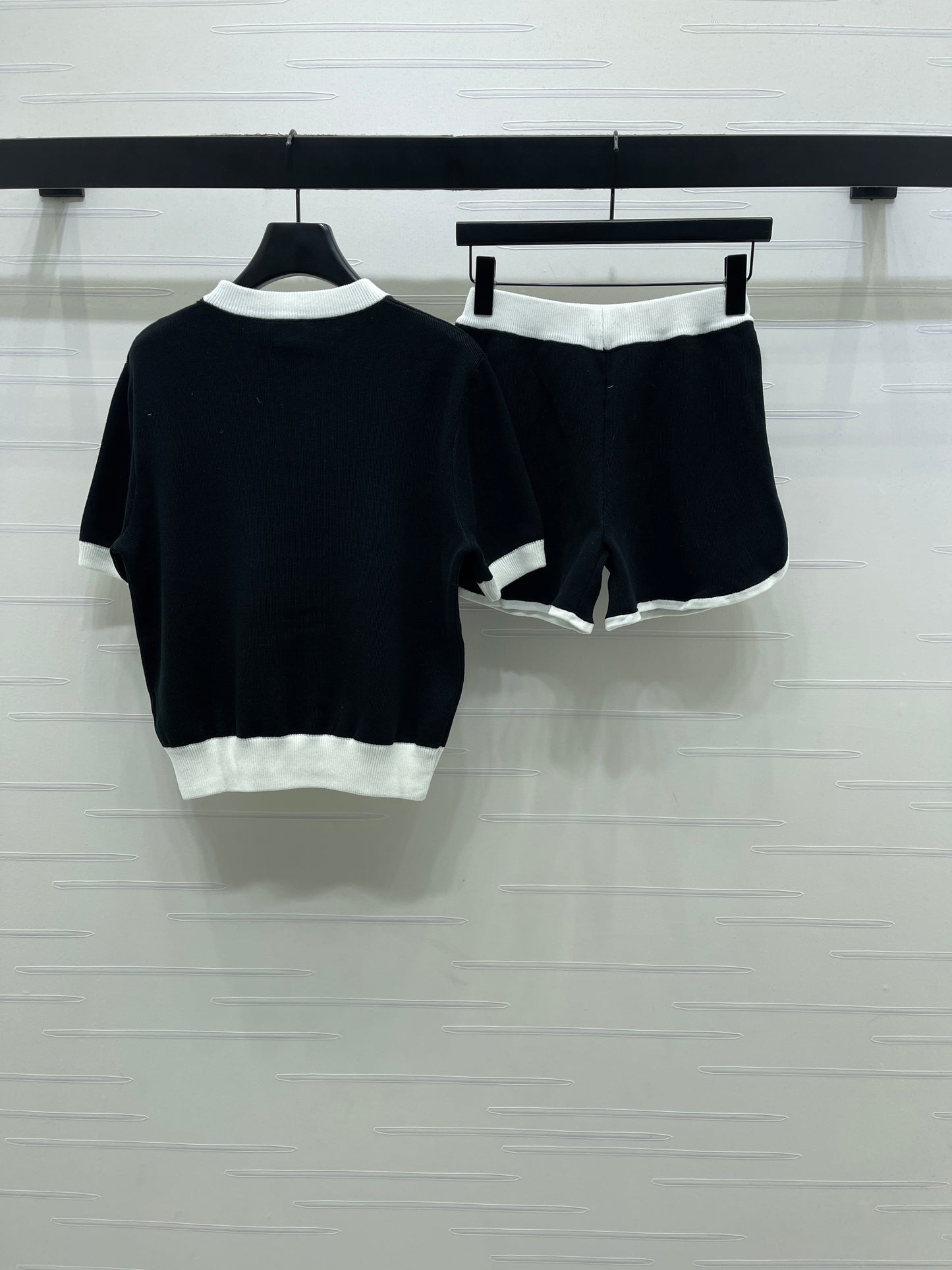 Crew Neck Top and Shorts Set