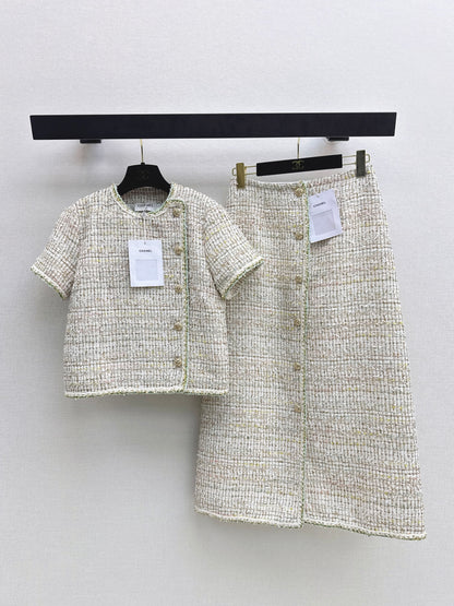 Tweed Blend Short-Sleeve T-Shirt