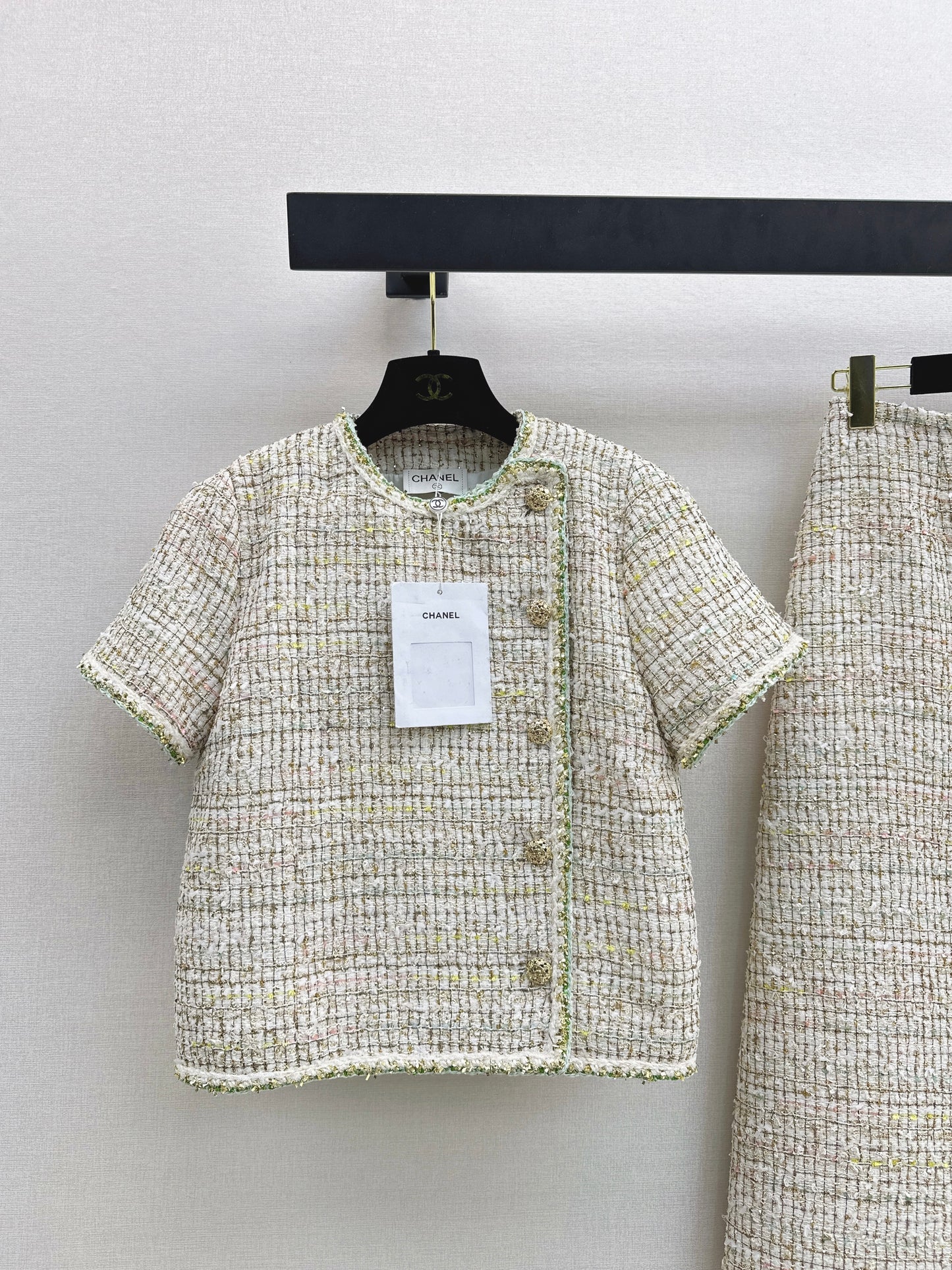 Tweed Blend Short-Sleeve T-Shirt