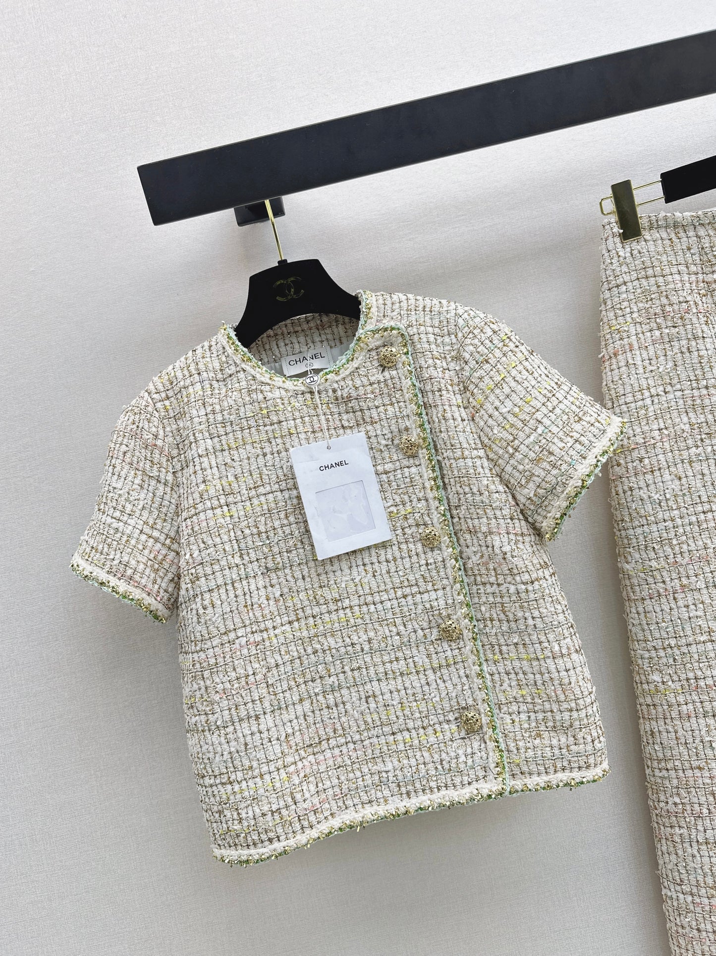 Tweed Blend Short-Sleeve T-Shirt