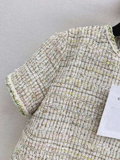 Tweed Blend Short-Sleeve T-Shirt