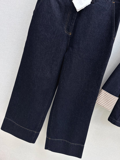 Straight-leg cropped trousers
