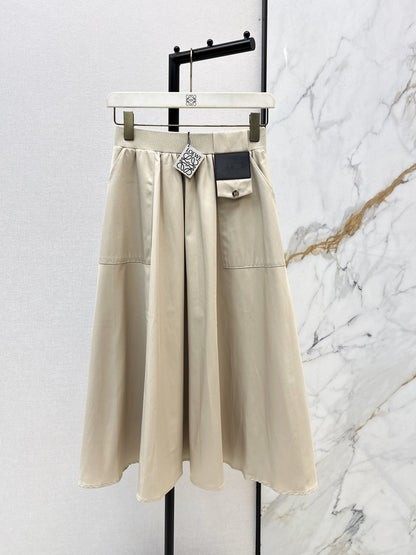 Umbrella-shaped midi skirt