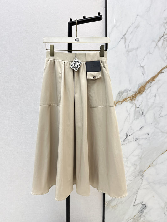 Umbrella-shaped midi skirt