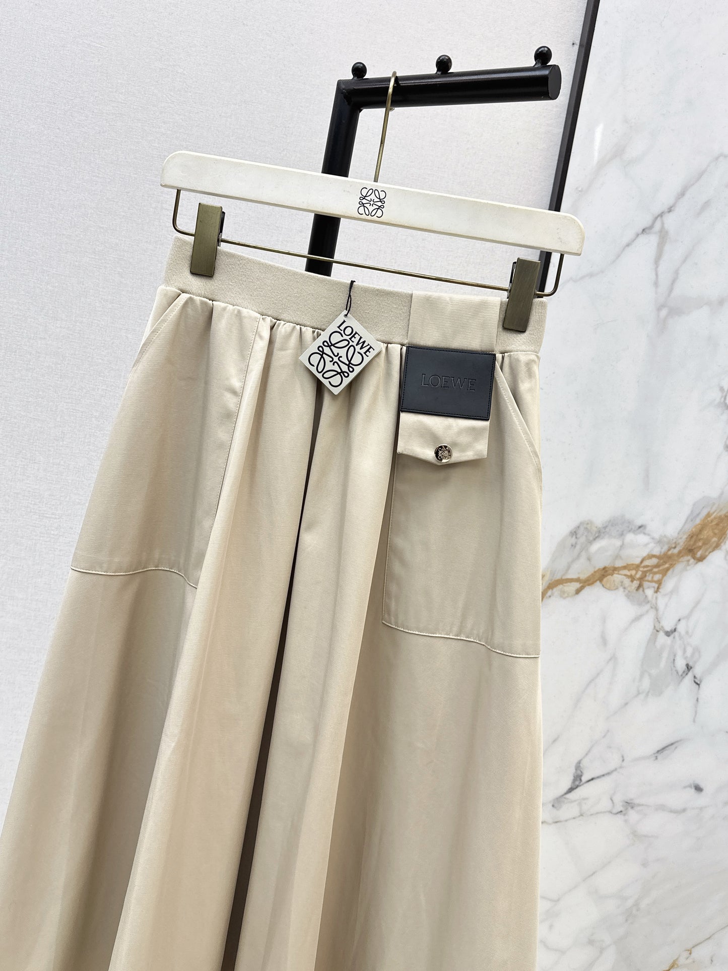 Umbrella-shaped midi skirt