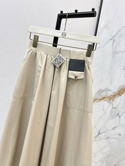 Umbrella-shaped midi skirt