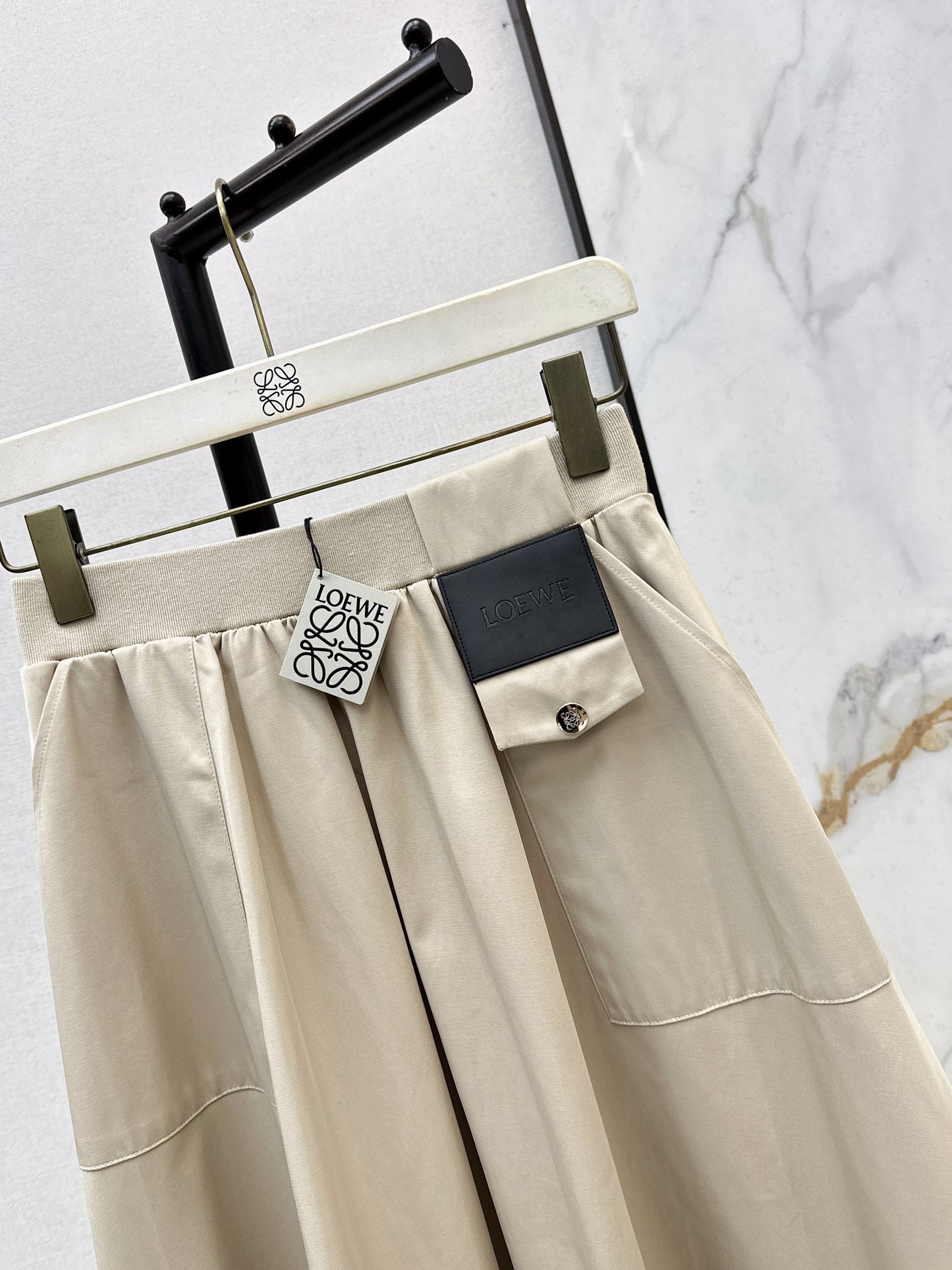 Umbrella-shaped midi skirt