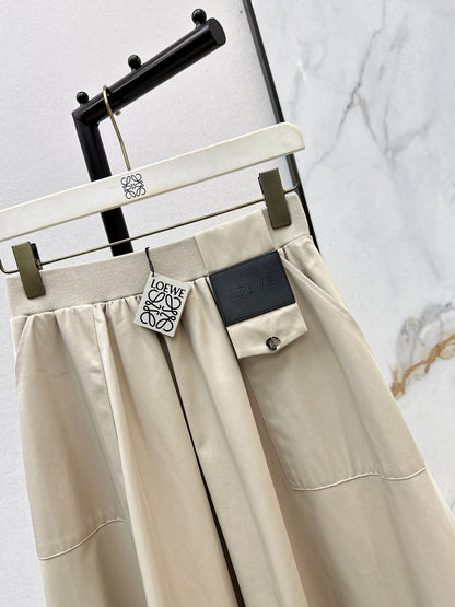 Umbrella-shaped midi skirt
