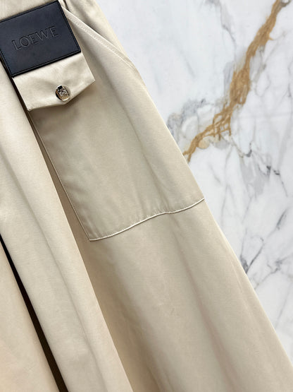 Umbrella-shaped midi skirt