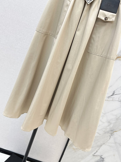 Umbrella-shaped midi skirt