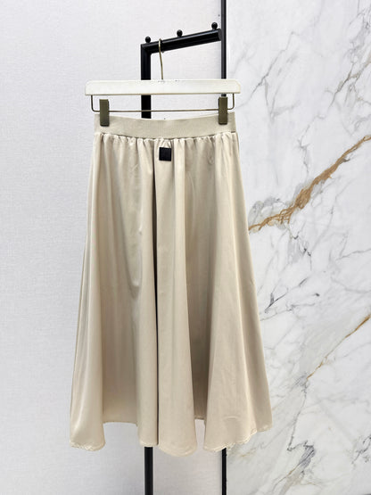 Umbrella-shaped midi skirt
