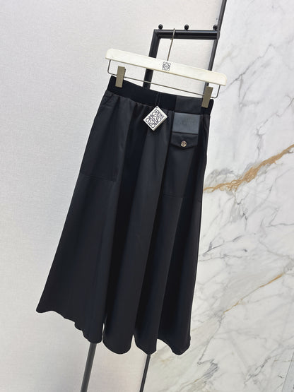 Umbrella-shaped midi skirt