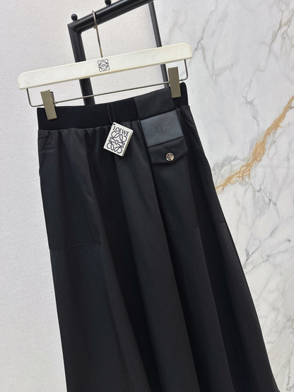 Umbrella-shaped midi skirt