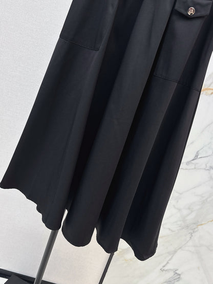 Umbrella-shaped midi skirt