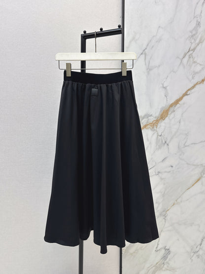 Umbrella-shaped midi skirt