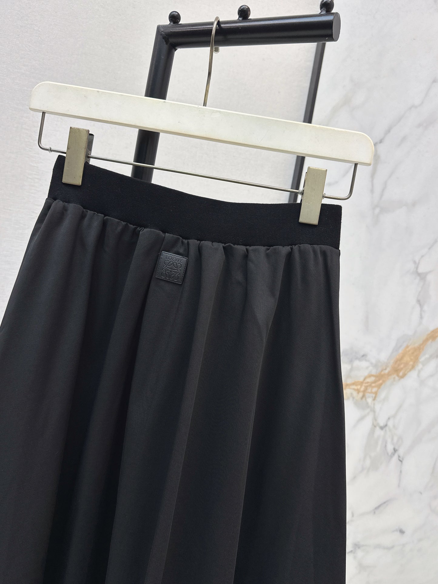 Umbrella-shaped midi skirt