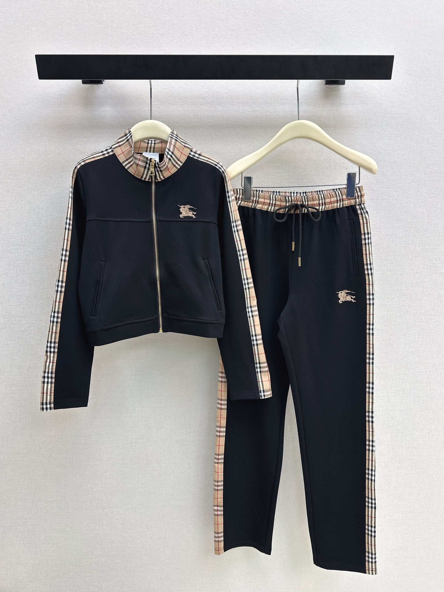 Patchwork Plaid Casual Set