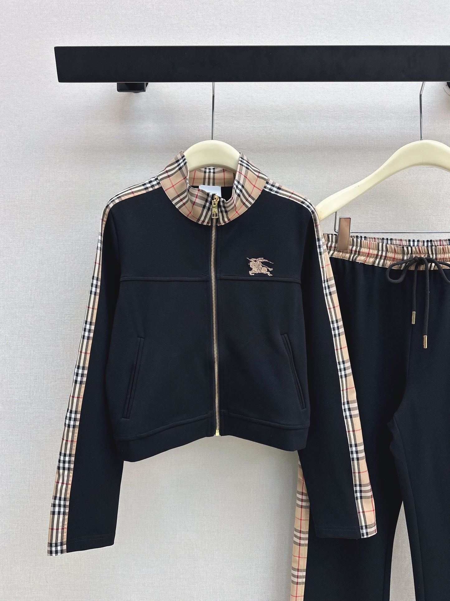 Patchwork Plaid Casual Set