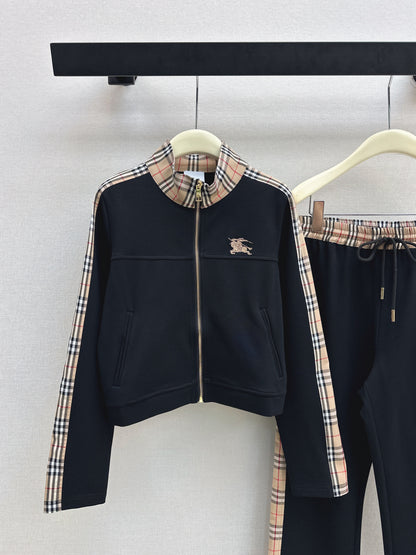 Patchwork Plaid Casual Set