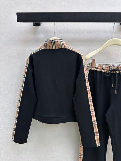 Patchwork Plaid Casual Set