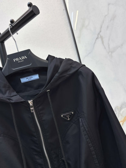 Triangle logo nylon jacket