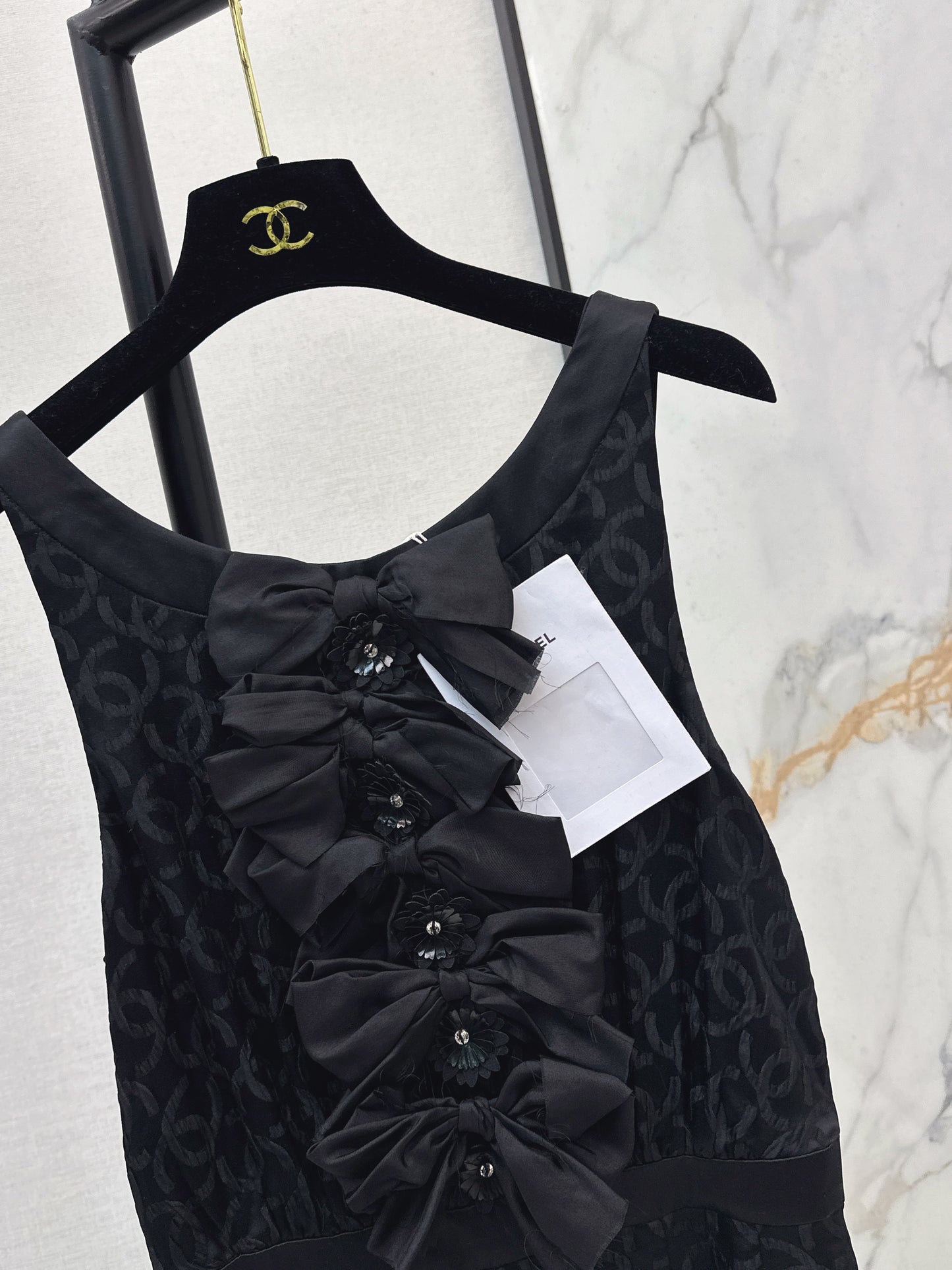 Silk Evening Dress with Bow Decoration