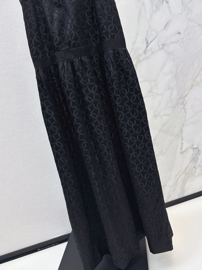 Silk Evening Dress with Bow Decoration