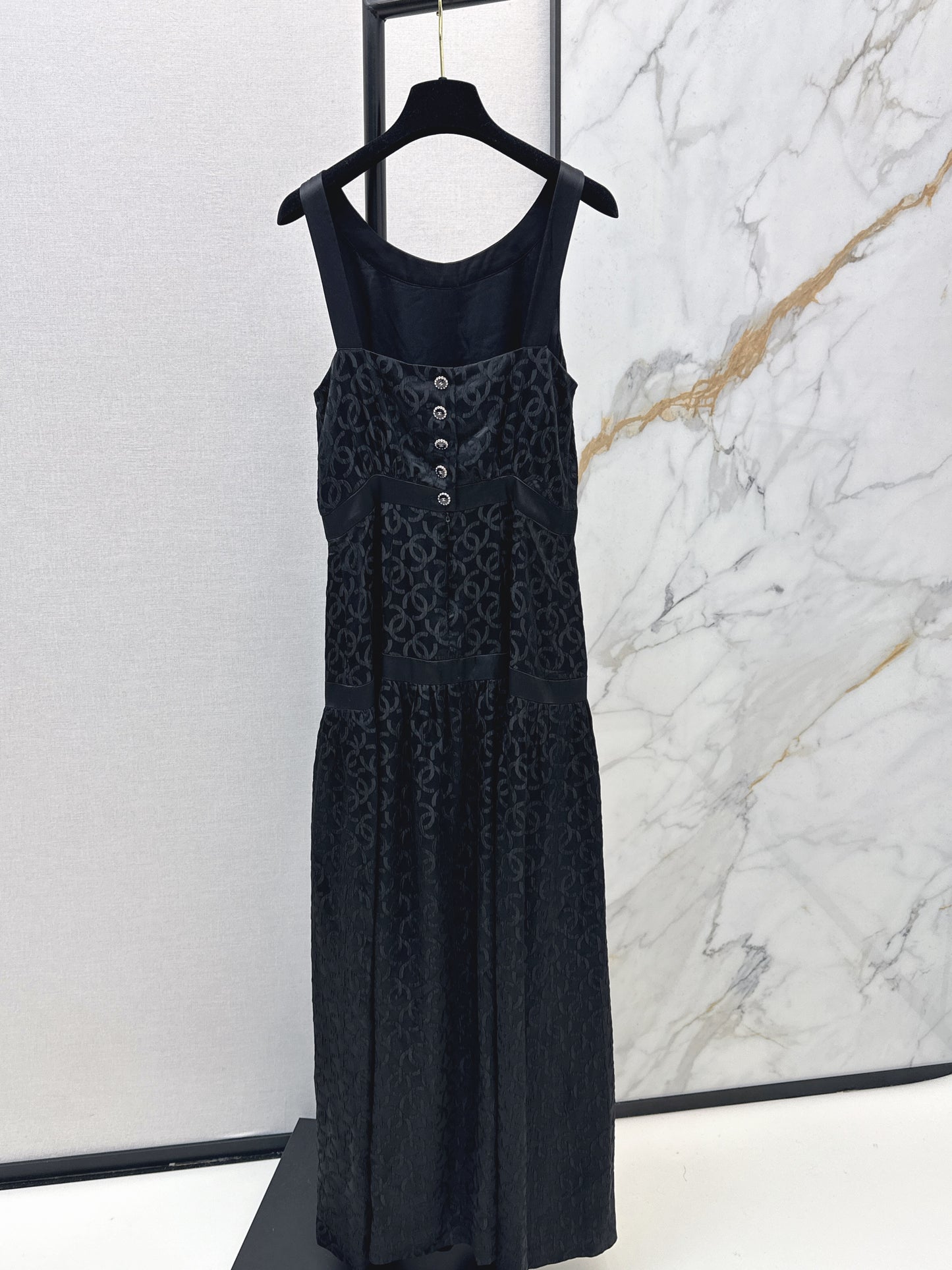 Silk Evening Dress with Bow Decoration