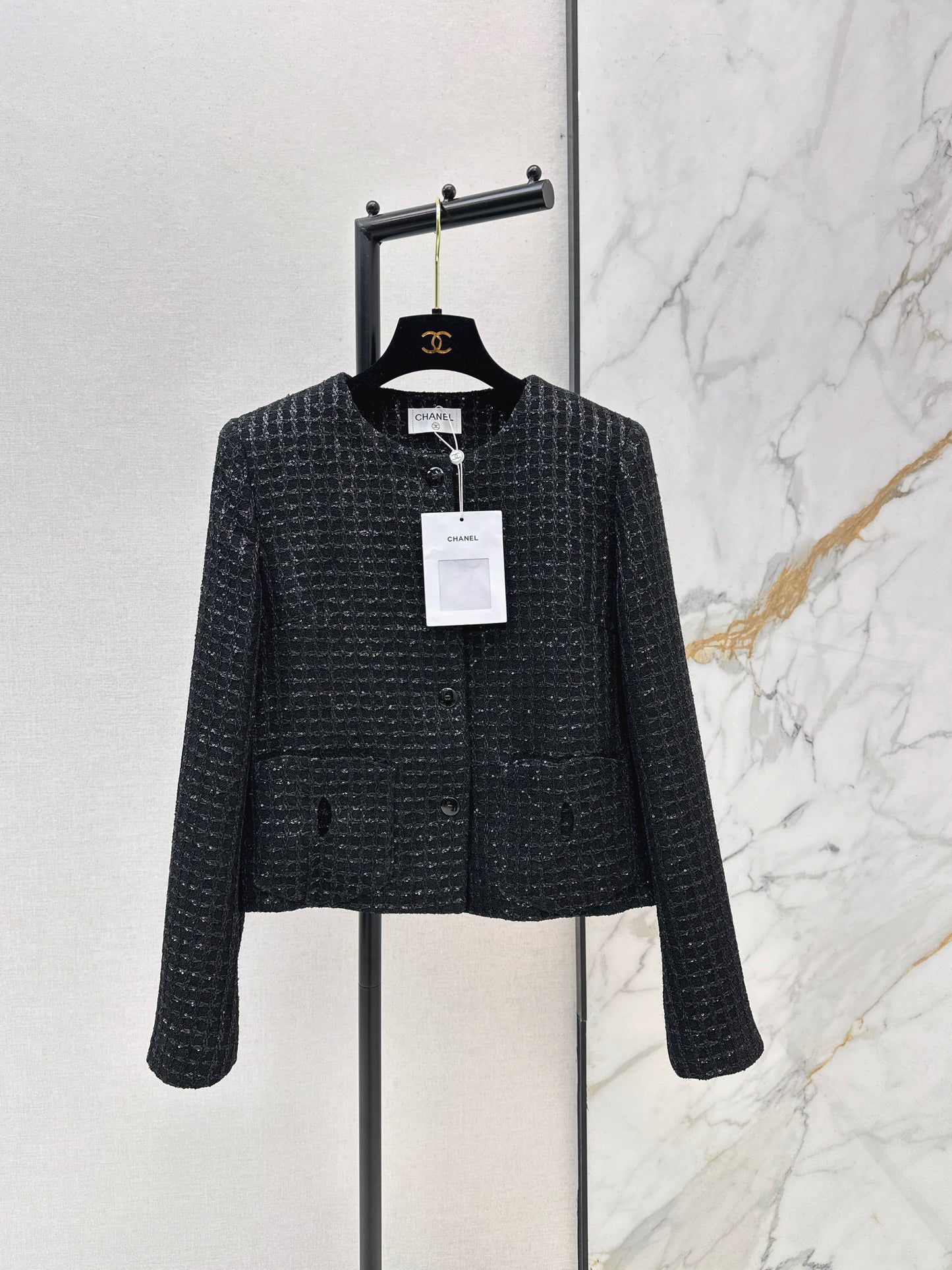 Woven Tweed Coat