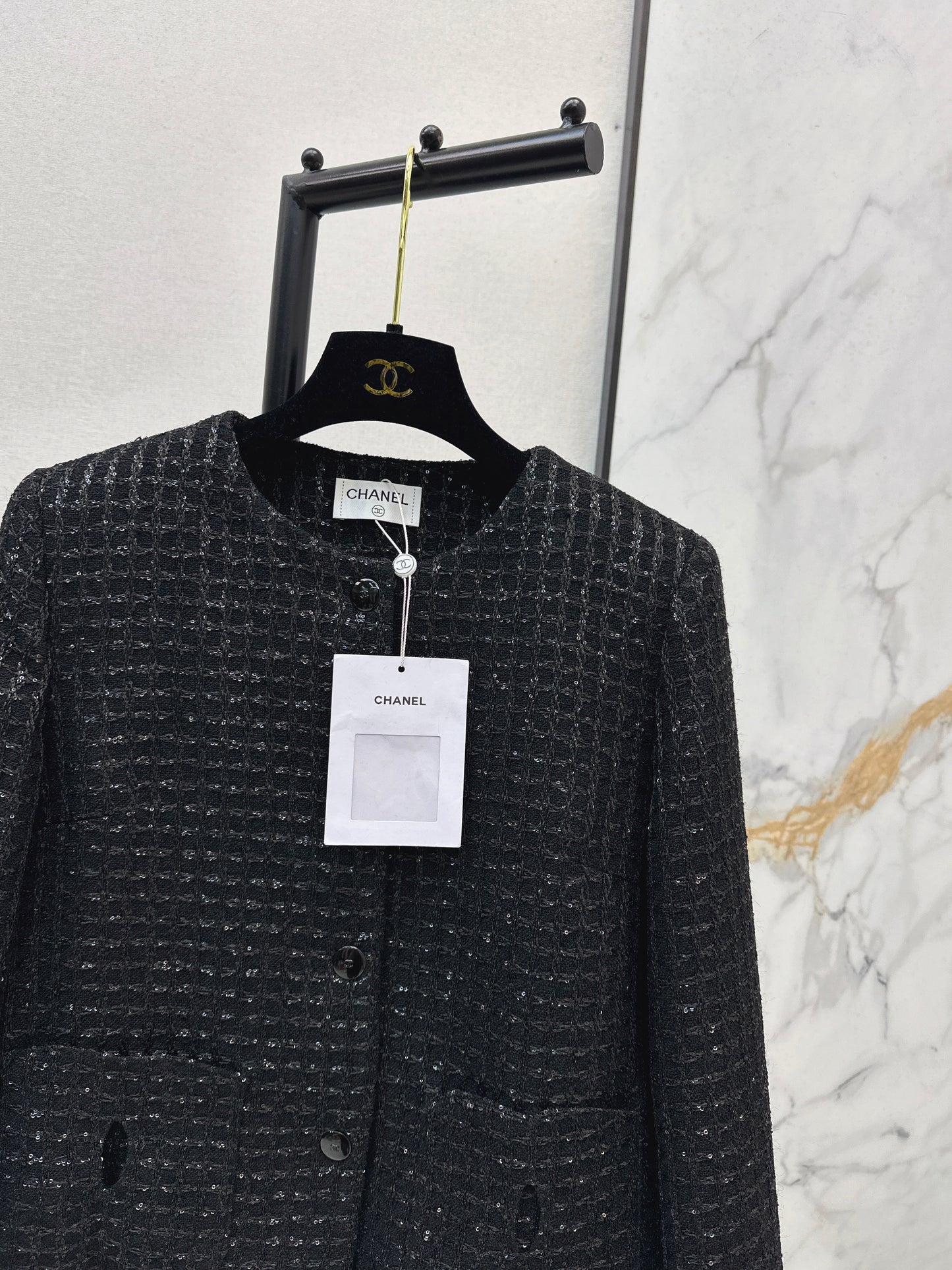 Woven Tweed Coat