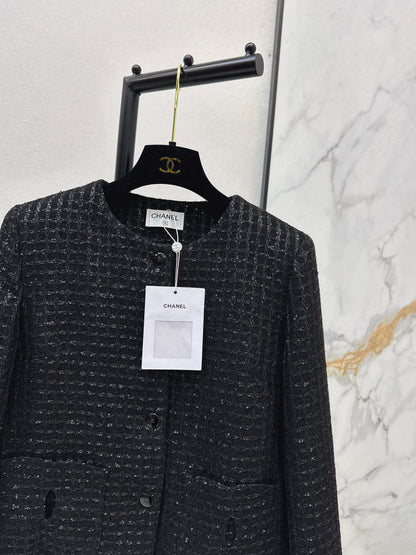 Woven Tweed Coat