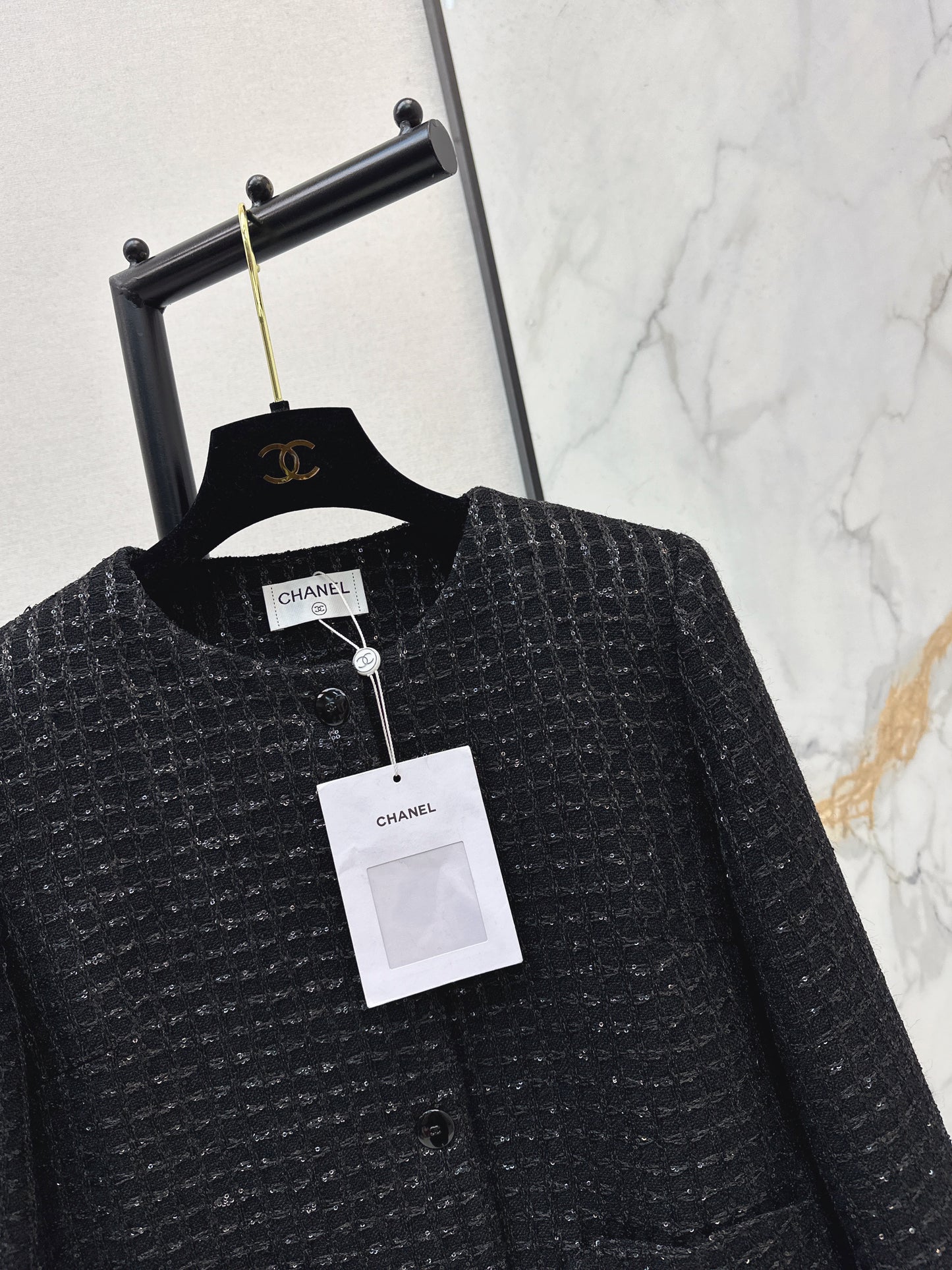 Woven Tweed Coat