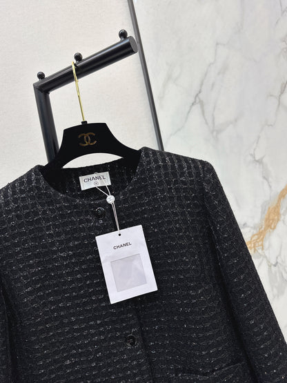 Woven Tweed Coat