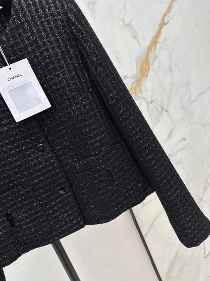 Woven Tweed Coat