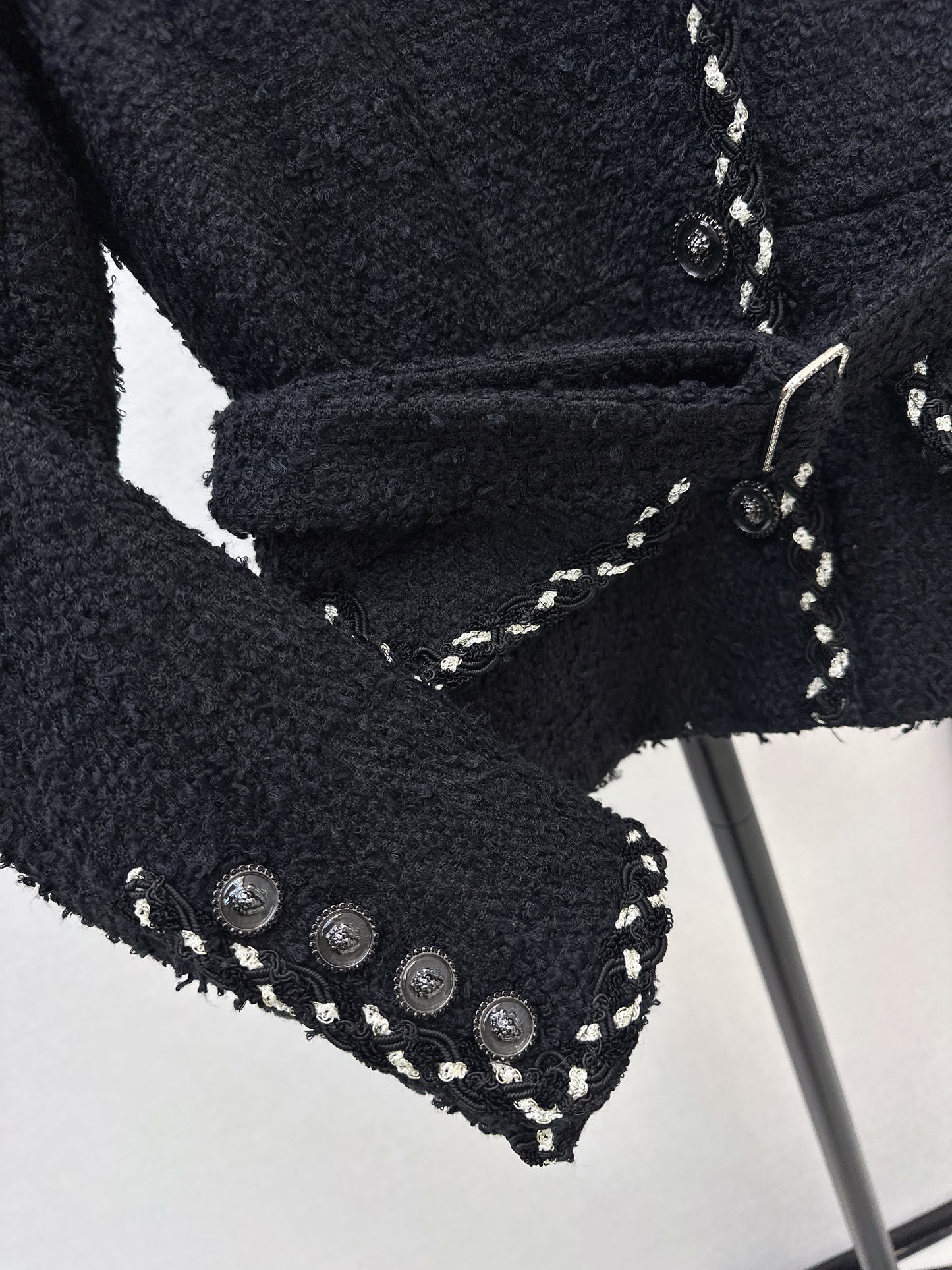 Floral-embellished coat