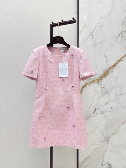 Sequined Short-Sleeve Dress
