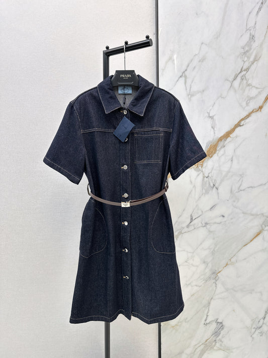 Raw denim dress