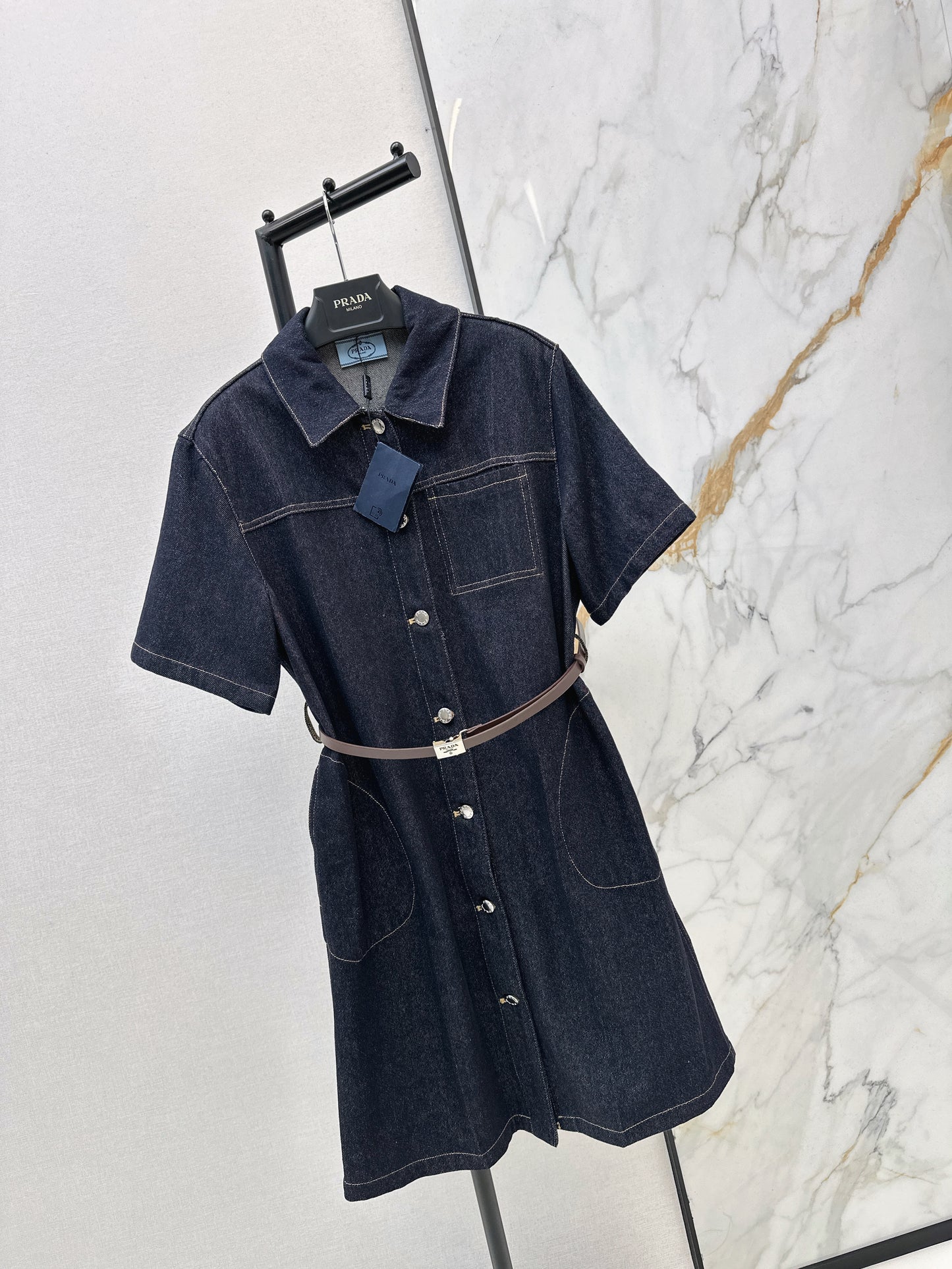 Raw denim dress