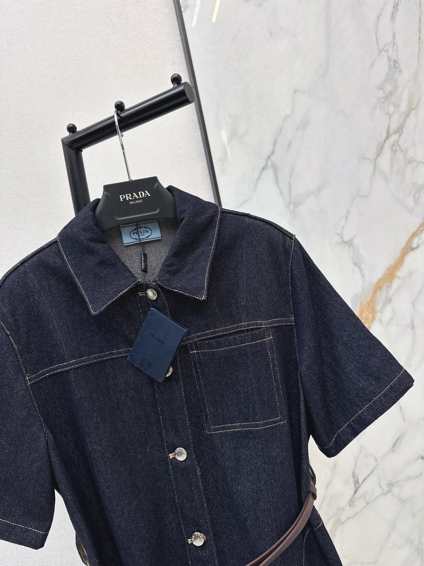 Raw denim dress