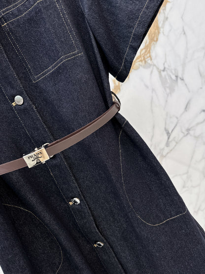 Raw denim dress