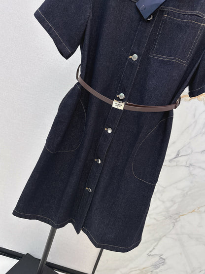 Raw denim dress