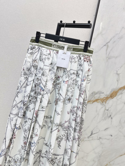 Printed Midi Skirt