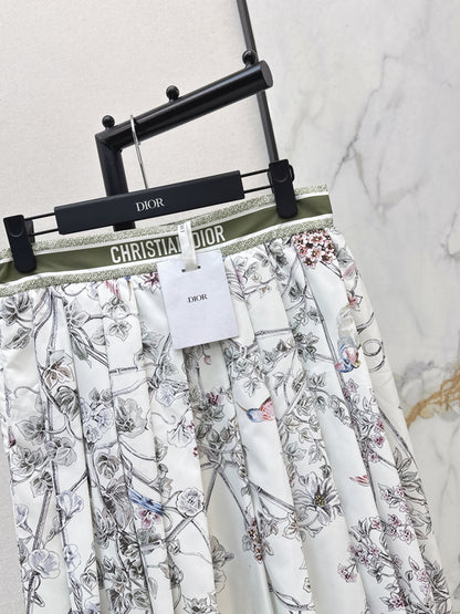 Printed Midi Skirt