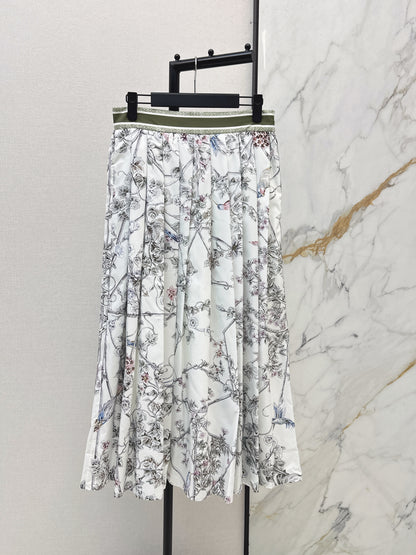 Printed Midi Skirt