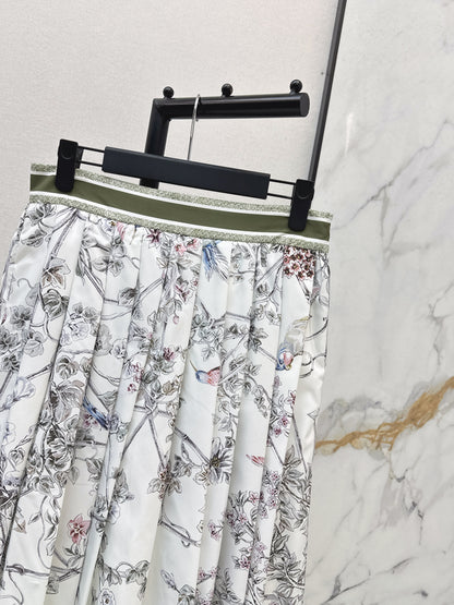 Printed Midi Skirt