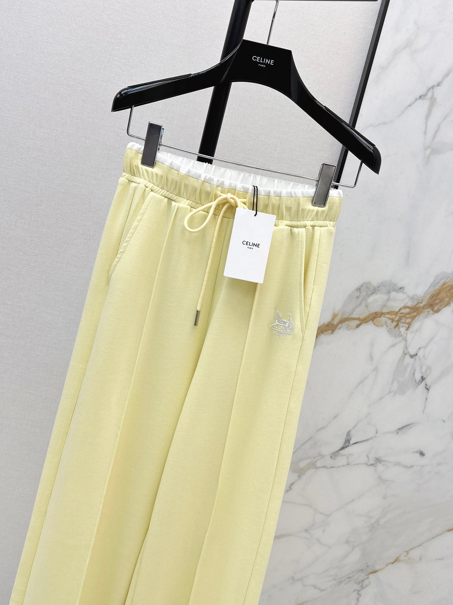 Embroidered Straight Leg Pants