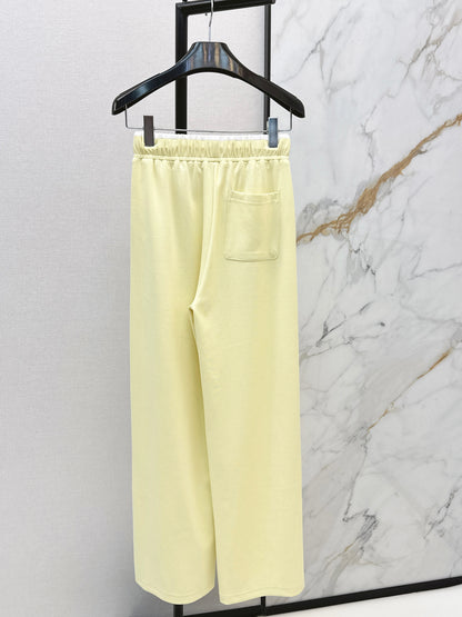 Embroidered Straight Leg Pants